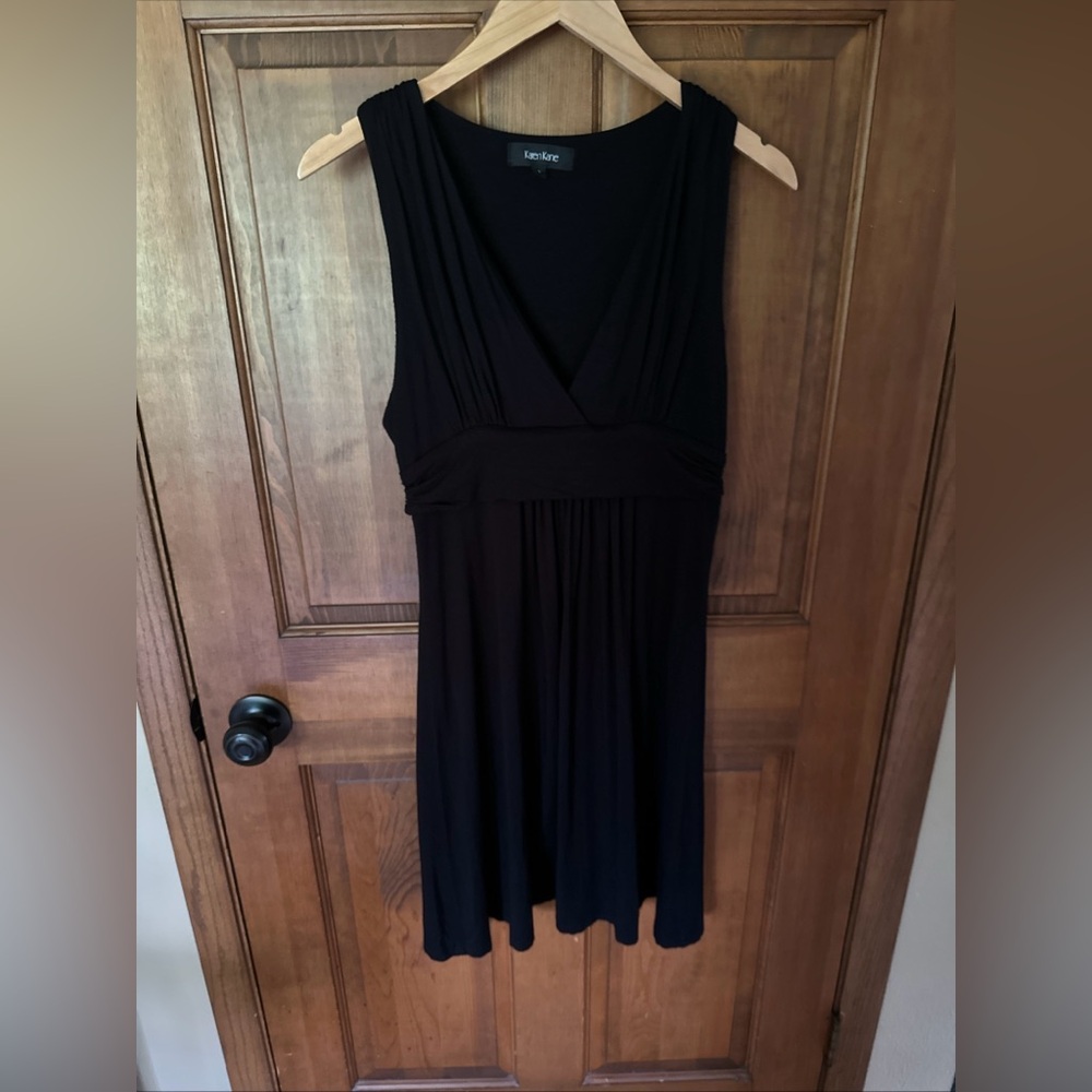 Karen‎ Kane Women's V-Neck Maxi Dress Black Large Classic Party Resortwear Sexy
